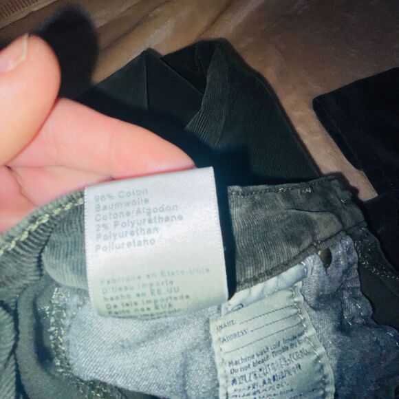 AG Adriano Goldschmeid THE STEVIE ANKLE Green Corduroy Pants 27R Fits 28x28 - Picture 13 of 15